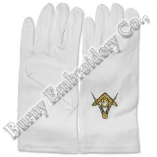 Masonic Regalia Hands Embroidery Gloves